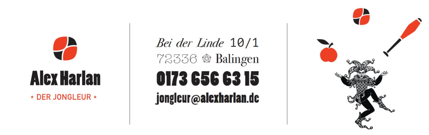 Kontaktkarte von Alex Harlan, E-Mail und Telefonnummer